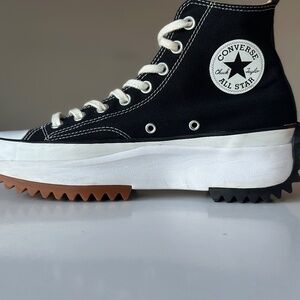 Converse Run Star Hike Hi Black Platform Sneakers